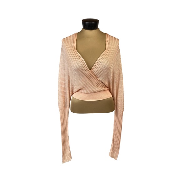 Free People Pluto Wrap Sweater In Rose Wine Combo Size XS Style #OB1191065 - Picture 3 of 16